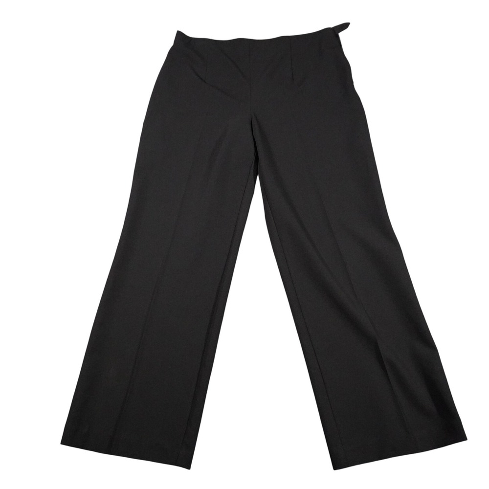 Haggar for Her Black Wide Leg Trousers Womens‎ 8P Short Career Dress Pants